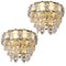 Austria Brass and Crystal Glass Bakalowits Chandeliers from Cor, 1960s, Set of 4 3