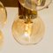 Jakobsson Style Brass and Glass Ceiling Lamps from Isa, 1960s, Set of 3 6