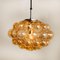 Amber Glass Pendant Lights by Helena Tynell for Cor, 1960s, Set of 6 6