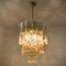 Brass and Amber Glass Chandelier by Doria for Elco, 1970s 8