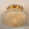 Lampada da soffitto grande in vetro e ottone di Doria per Isa, anni '60, Immagine 5