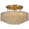 Large Glass & Brass Ceiling Lamp by Doria for Isa, 1960s 2