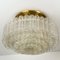 Large Glass & Brass Ceiling Lamp by Doria for Isa, 1960s 8