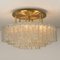 Large Glass & Brass Ceiling Lamp by Doria for Isa, 1960s, Image 16