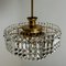 Gold-Plated Crystal Glass Chandeliers for Interna, 1960, Set of 4 18
