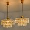 Gold-Plated Crystal Glass Chandeliers for Interna, 1960, Set of 4 5