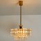 Gold-Plated Crystal Glass Chandeliers for Interna, 1960, Set of 4, Image 8