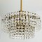 Gold-Plated Crystal Glass Chandeliers for Interna, 1960, Set of 4, Image 15