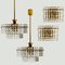 Gold-Plated Crystal Glass Chandeliers for Interna, 1960, Set of 4, Image 10