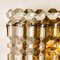 Gold-Plated Crystal Glass Chandeliers for Interna, 1960, Set of 4, Image 20