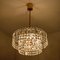 Gold-Plated Crystal Glass Chandeliers for Interna, 1960, Set of 4, Image 12