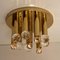 Swarovski Crystal and Gilt Brass Flush Mount Lamp by Ernst Palme for Elco, 1960s 7