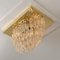 Murano Glass Flush Mount Ceiling Lamp by Venini for Isa 8