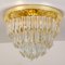 Murano Glass Flush Mount Ceiling Lamp by Venini for Isa 13