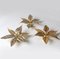 Willy Daro Style Brass Flowers Wall Lights, Set of 5 10