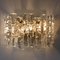 Large Modern Three-Tiered Brass Ice Glass Chandeliers by J.t. Kalmar for Isa, Set of 2, Image 13