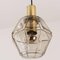 Geometric Brass and Clear Glass Pendant Light from Limburg, 1960s 4