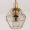 Lampe à Suspension Géométrique en Laiton et en Verre Transparent de Limburg, 1960s 4
