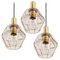 Geometric Brass and Clear Glass Pendant Light from Limburg, 1960s, Image 1