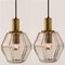 Geometric Brass and Clear Glass Pendant Light from Limburg, 1960s 8