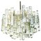 Large Three-Tiered Ice Glass Chandelier from Kalmar, Image 1