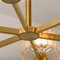 Brass and Structured Opaque and Clear Glass Chandelier, 1960s 12