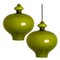 Green Glass Pendant Lights by Hans-Agne Jakobsson for Staff, 1960s, Set of 2 1