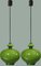 Lampes à Suspension en Verre Vert par Hans-Agne Jakobsson pour Staff, 1960s, Set de 2 6