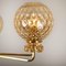 Lampada da parete grande in vetro placcato in oro nello stile di Brotto, Italia, Immagine 4