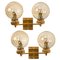 Large Gold-Plated Glass Wall Light in the Style of Brotto, Italy, Image 1