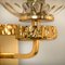 Lampada da parete grande in vetro placcato in oro nello stile di Brotto, Italia, Immagine 2