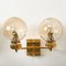Lampada da parete grande in vetro placcato in oro nello stile di Brotto, Italia, Immagine 8