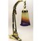 Art Deco Brass Pate De Verre Glass Shad Muller Fres Table Lamp, 1910s, Image 3