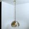 Chandelier in Amber Glass and Brass from Kalmar, 1970s, Image 9