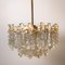 Ice Glass Light Fixtures, 2 Wall Scones and 2 Chandeliers from Kalmar, Set of 4 4