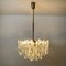 Ice Glass Light Fixtures, 2 Wall Scones and 2 Chandeliers from Kalmar, Set of 4 9