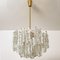 Ice Glass Light Fixtures, 2 Wall Scones and 2 Chandeliers from Kalmar, Set of 4 12