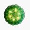 Lampada in vetro soffiato a forma di disco di Murano verde smeraldo, Immagine 1