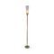 White Frosted Glass Shades on Brass Tall Floor Lamps, Set of 2, Image 2