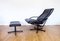 Vintage Danish Leather Chair & Ottoman Set from KEBE, Image 1