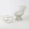 Indian Rush Model Margherita Armchair with Footstool by Franco Albini, 1950s, Set of 2, Image 2
