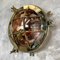Vintage Round Brass & Copper Bulkhead Wall Light from Industria Rotterdam, Image 6