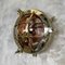 Vintage Round Brass & Copper Bulkhead Wall Light from Industria Rotterdam, Image 2