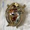 Vintage Round Brass & Copper Bulkhead Wall Light from Industria Rotterdam, Image 5