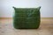 Green Leather Togo Sofa & Lounge Set by Michel Ducaroy for Ligne Roset, 1970s, Set of 2 9
