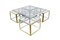 Vintage Large Glass and Metal Coffee Table 1