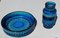 Italian Rimini Blue Vase and Bowl from Bitossi, 1960s, Set of 2, Image 1