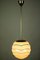 Vintage Art Deco Brass & Glass Pendant Light, 1930s, Image 5