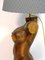Lámparas esculturales Torso de madera maciza, años 70. Juego de 2, Imagen 9