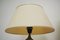 Mahogany, Brass & Cotton Hats Tale Lamps from Abat Jour, 1950s, Set of 2, Image 2